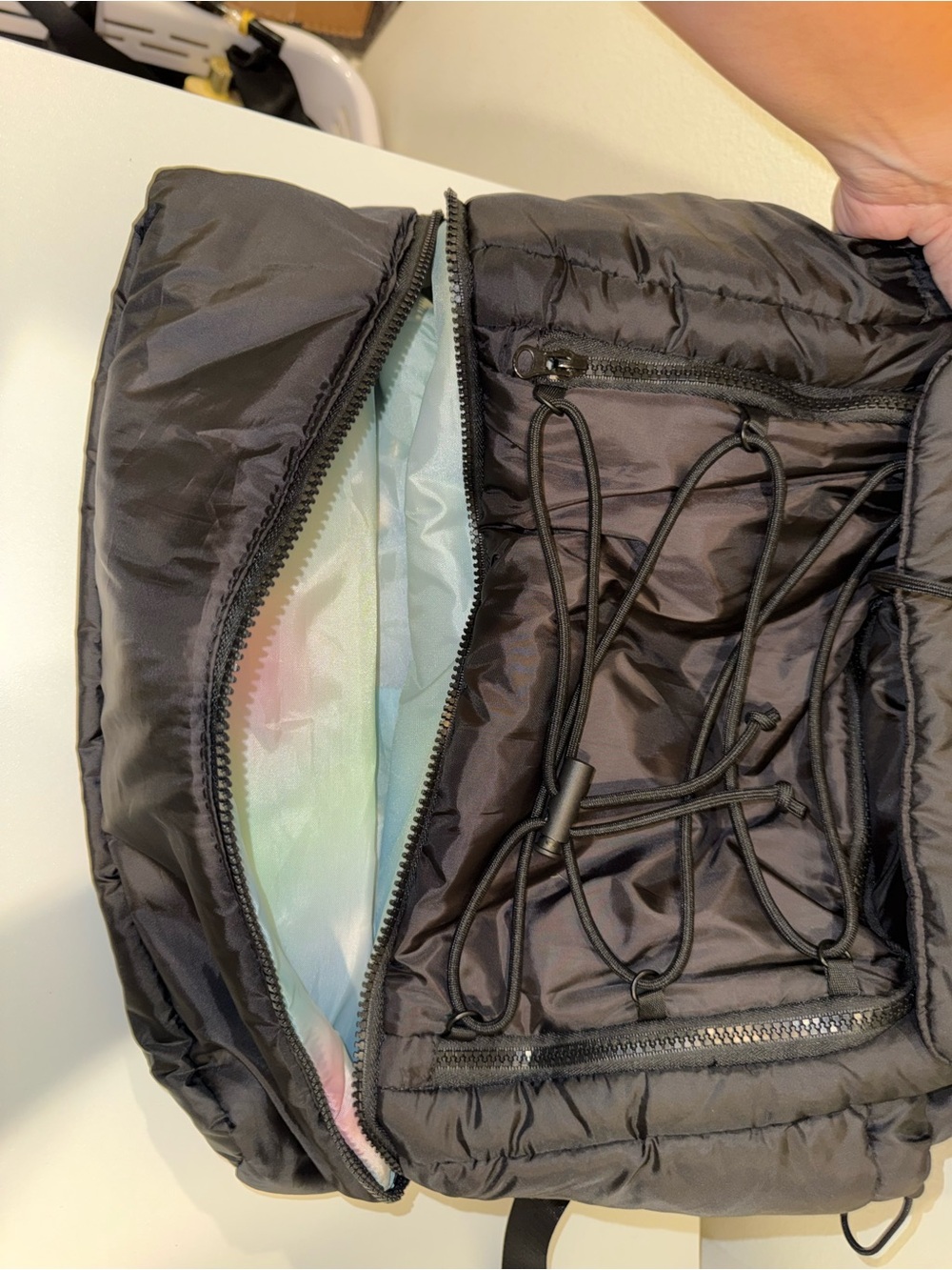 Blogilates Quilted Drawstring Nylon Backpack - Picture 2 of 8
